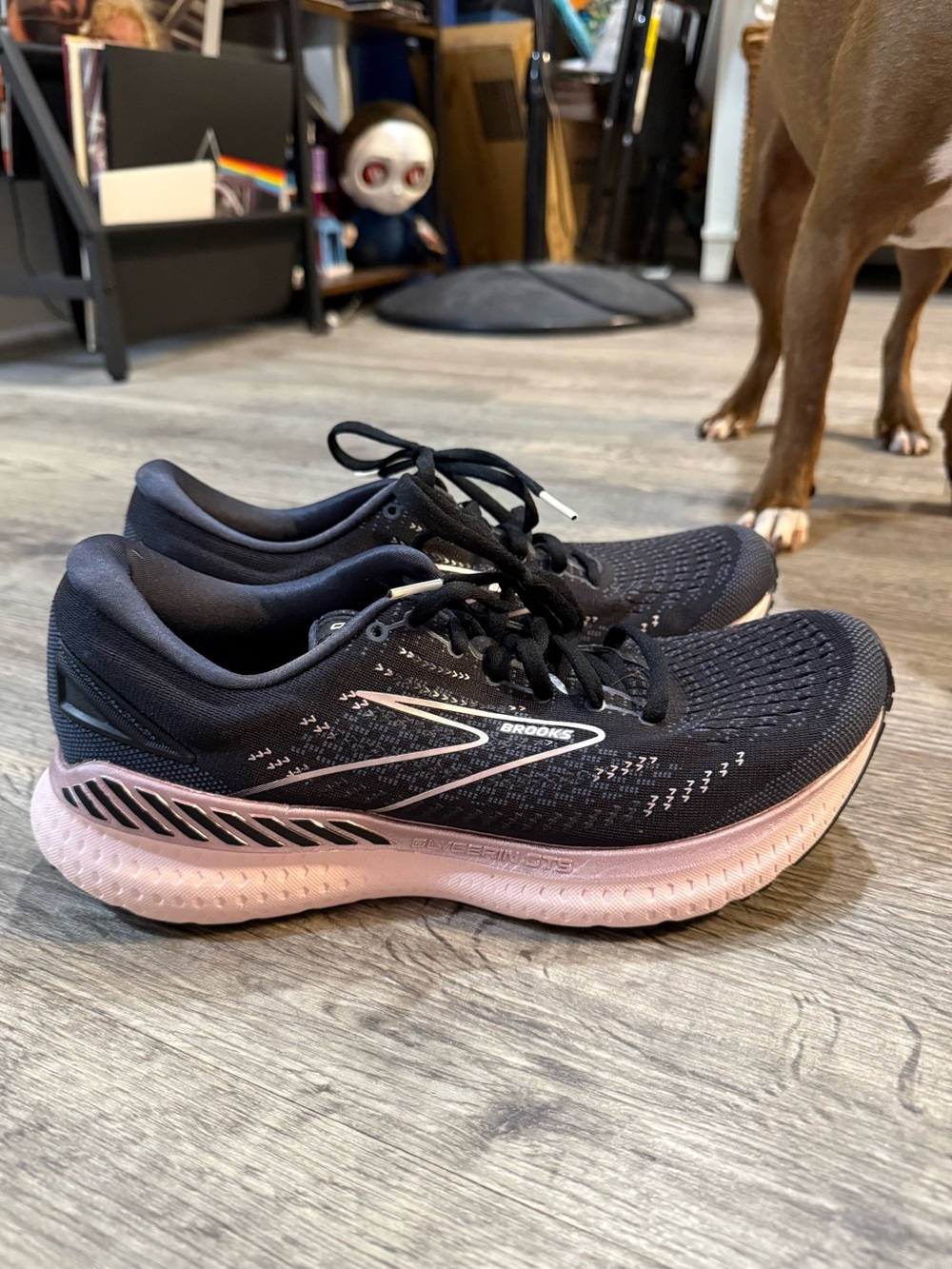 Brooks Women's Navy and Pink Running Shoes
